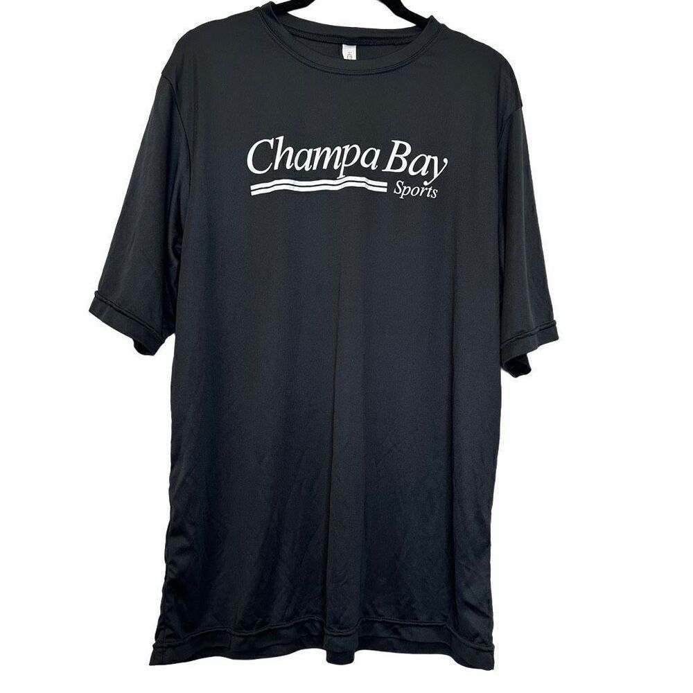 Team 365 Crew Neck Short Sleeve Champa Bay Graphic Tee Black Large
